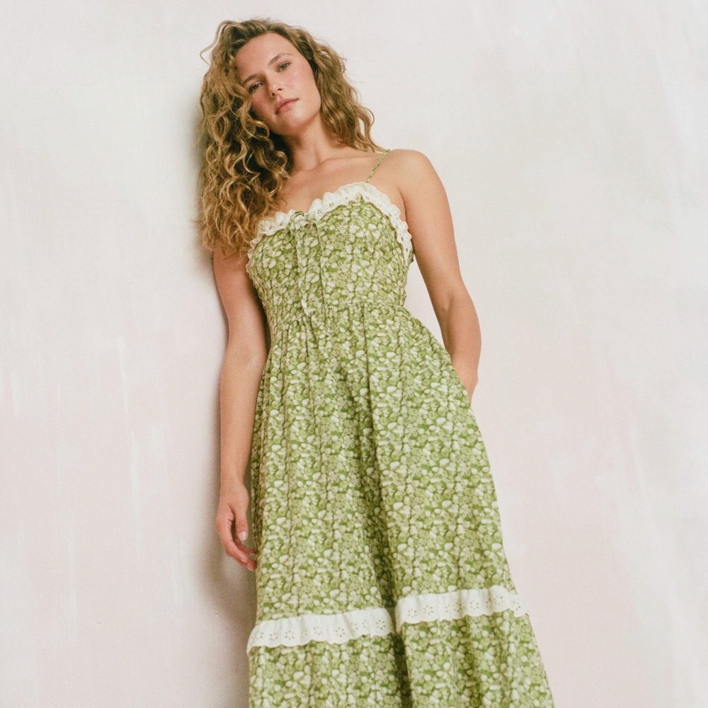 Christy Dawn - Emma Dress in Green Orchard